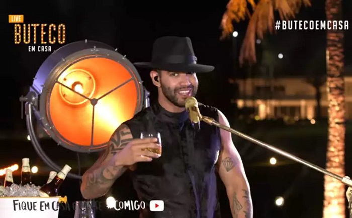 Gusttavo Lima bate recorde com live de 5 horas e milhões de views