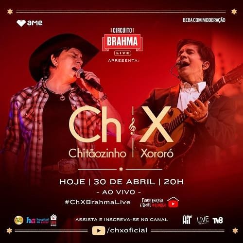 AO VIVO assista agora a live com Chitãozinho e Xororó, 30