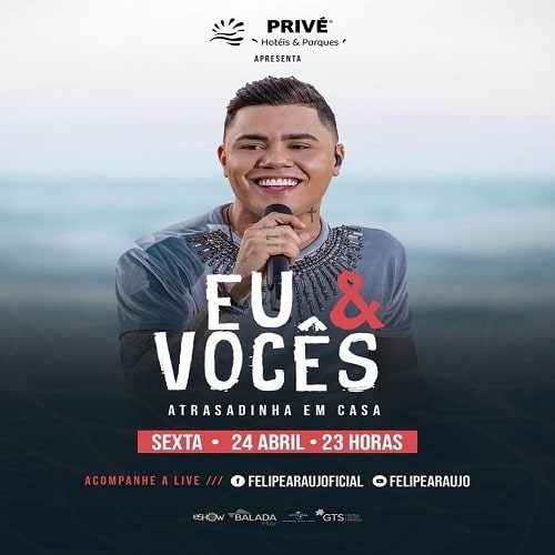 AO VIVO assista agora a live com o cantor Felipe Araújo (24)