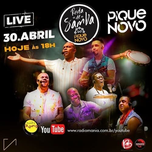 AO VIVO assista agora a live com o grupo Pique Novo, 30
