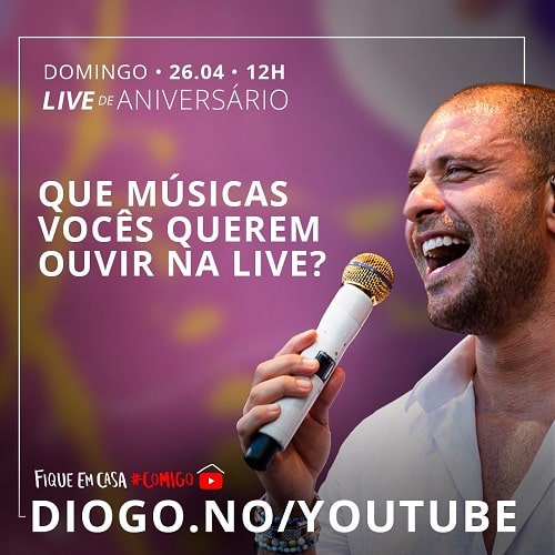 Multishow transmite ao vivo show “Festa em Casa – Aniversário Diogo Nogueira” neste domingo (26)