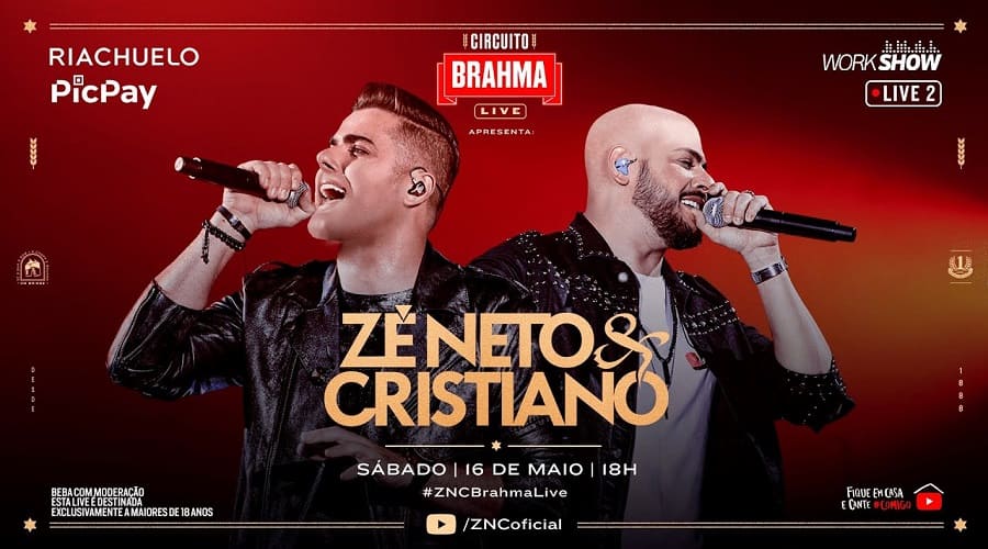 AO VIVO: assista agora a live 2 com a dupla Zé Neto e Cristiano