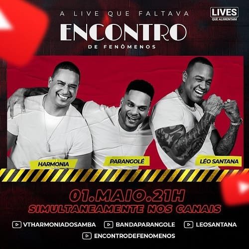 AO VIVO assista agora a live 'Encontro' com Léo Santana, Parangolé e Harmonia, 01