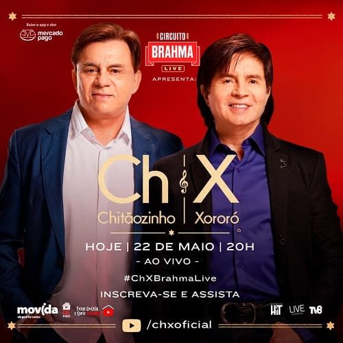 AO VIVO assista agora a live com a dupla Chitãozinho e Xororó, 22