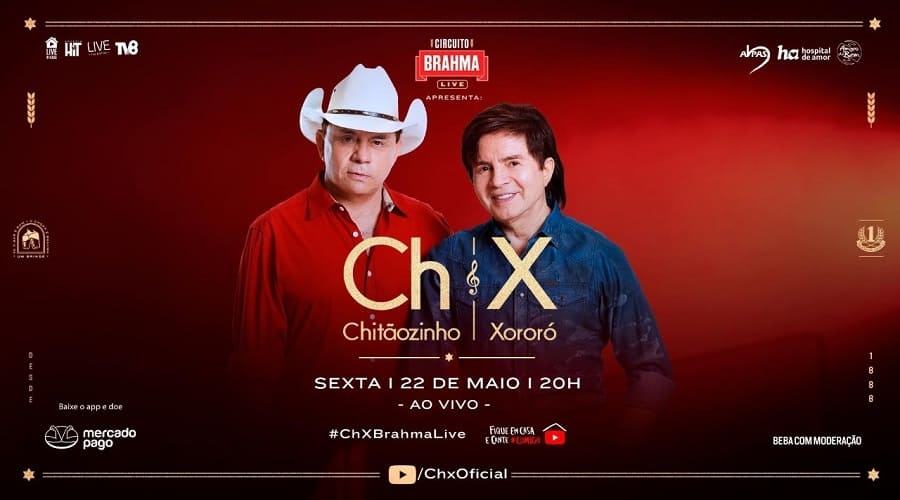 AO VIVO: assista agora a live com a dupla Chitãozinho e Xororó